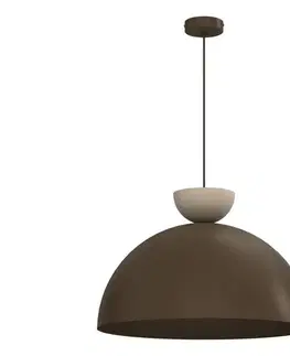 Svietidlá  Luster na lanku NEVIS 1xE27/15W/230V pr. 50 cm hnedá 9714A