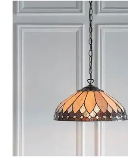 Svietidlá Endon 63977 - Luster na reťazi Tiffany BROOKLYN 1xE27/60W/230V pr. 40 cm 63977