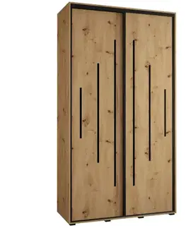 Šatníkové skrine Skriňa 45 Canaris 12 130 artisan/čierna