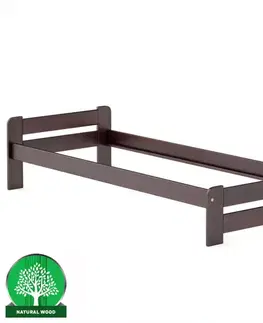 Drevené postele Posteľ borovica LK099–80x200 orech