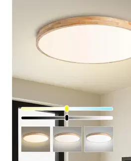 Svietidlá BRILAGI - stmievateľné LED svietidlo WOODLINE LED/100W/230V 3000-6000K, dub, priemer 80 cm + diaľkové ovládanie BRI897