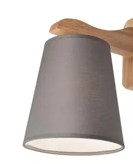 Svietidlá  Nástenné svietidlo ANDREA 1xE27/60W/230V dub/šedá KM-1.55/S/DĄB