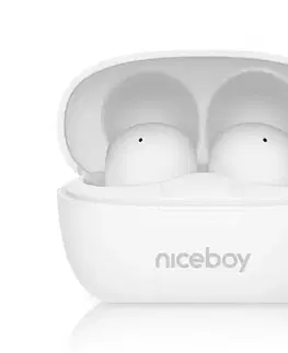 Predlžovacie káble Niceboy Podsie 4 POP - Bezdrôtové slúchadlá 400 mAh + 2x 40 mAh IPX4 biela podsie-4-pop-white