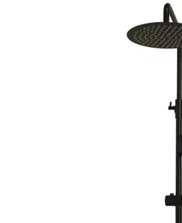 Sprchy a sprchové panely OLSEN SPA - Termostatický nástenný set NAUPLIOS 250 BLACK BAPG2111A2B