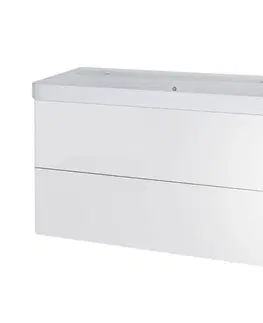 Kúpeľňový nábytok Mereo Siena, kúpeľňová skrinka s keramickým umývadlom 101 cm, biela lesk CN4122
