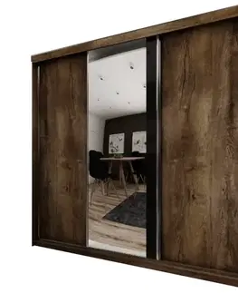 Šatníkové skrine Skriňa Top 31 250 Tmavý jaseň