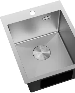 Kuchynské drezy MEXEN MEXEN - Solix oceľový drez 1-bowl 400 x 500 mm, nerez 6406401000-01