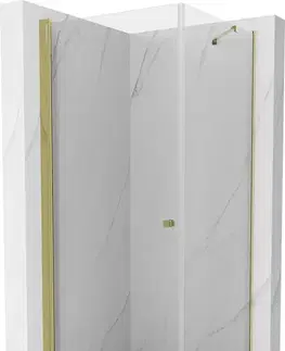Vane MEXEN/S - Pretória sprchovací kút 100x100, transparent, zlatá + sprchová vanička vrátane sifónu 852-100-100-50-00-4070G