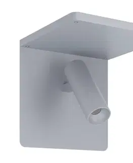 Svietidlá Eglo 67564 - LED Nástenné svietidlo s policou CIGLIE LED/8,1W/230V šedá 67564