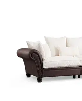 Pohovky a gauče Trojmiestna pohovka Lawrence Lounge - Brown, White