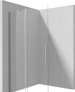 Sprchovacie kúty DEANTE - Prizma krátka ku kolmej stene/dlhá k paralelnej stene sprchová stena, walk-in, 80 cm - posuvná; KTJ_F38R