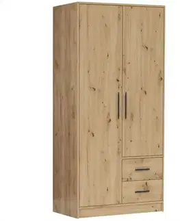 Šatníkové skrine Skriňa Smart SR3 2D artisan