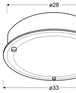 Stropná svetla Stropné svietidlo plafond 33 1x18W LED saténové RONDA