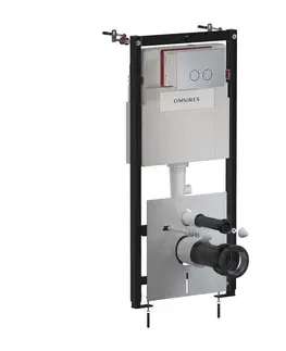 Záchody OMNIRES - Set: STRONGFRAME podomietkový rám ECO + STEEL-R45 nerez tlačidlo, nikel brúsený STFWCECO1R45-RNI
