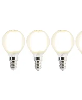LED osvetlenie Sada 4 LED žiaroviek E14 P45 matná 3,5W 360lm 2700K