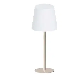 Lampy  LED RGB stmievateľná dotyková stolná lampa LUCIA LED/2W/5V 3600 mAh IP44 béžová 336378