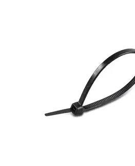 Predlžovacie káble  Plastové sťahovacie pásky 2,5x100mm 100ks čierna 11160
