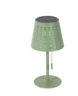 Lampy Vonkajšia stolná lampa zelená vrátane nabíjateľnej LED a solárneho panelu - Ferre
