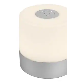 Lampy Briloner -LED stmievateľná nabíjateľná dotyková vonkajšia stolná lampa LED/2W/5V 2700K IP44 matný chróm 7461-014