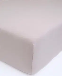 Plachty MKLozkoviny.sk Jersey prostěradlo s elastanem 140 × 200 cm – cappuccino