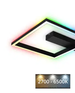 Svietidlá Brilo - LED RGBW Stmievateľný prisadený luster FRAME LED/18W/230V 2700-6500K+ DO 3736-015