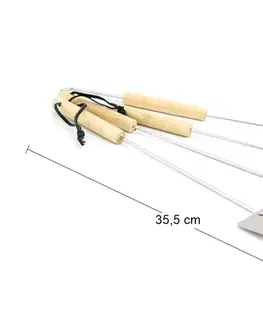 Grilovacie náradie NABBI AE182 grilovacie náradie drevo / chróm