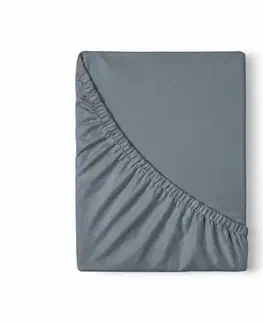 Plachty Kvalitex Saténové prestieradlo s gumou tmavosivá, 100 x 200 cm