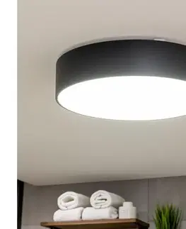 Svietidlá BRILAGI - Kúpeľňové stropné svietidlo POOL 4xE27/15W/230V pr. 50 cm IP54 čierne FG-R500-E27-BLK