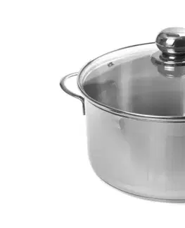Hrnce SSW - Nerezový randlík 24cm a sklenenou pokrievkou, 5,2L