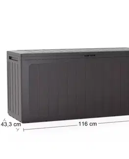 Záhradné úložné boxy NABBI MBBL280 záhradná truhlica 280 l hnedá