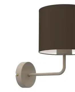 Svietidlá  Nástenná lampa ARDEN 1xE27/15W/230V béžová/hnedá 4653