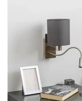 Svietidlá BRILAGI - LED Nástenná lampa NUBILA 1xE27/25W/230V + LED/3W chróm/antracit BG1556+BG1574