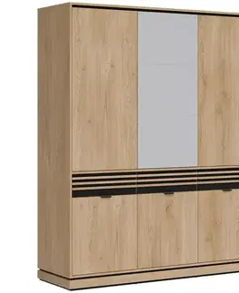 Šatníkové skrine Skriňa 3D Ferro Fe09 Dub Crem Torro