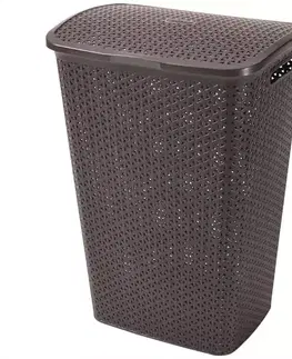 Kúpeľňové doplnky Kôš na bielizeň My Style 55l 216581 tmavohnedý
