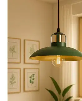 Svietidlá BRILAGI - LED Luster na lanku FLAMENGO 1xE27/60W/230V zelená BG72379