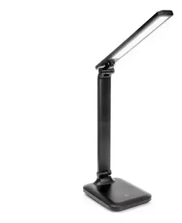 Lampy  LED stmievateľná dotyková stolová lampa s USB portom REMUS LED/5W/230V čierna PDL194B