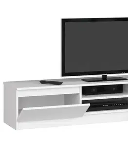TV stolíky Moderný TV stolík ROMANA160, biely