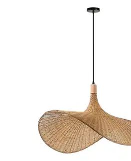 Svietidlá  08290L - Luster na lanku SOMBRERO 1xE27/40W/230V pr. 80 cm ratan 08290L