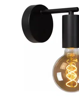 Svietidlá Lucide 21221/01/30 - Nástenná lampa LEANNE 1xE27/40W/230V čierna 21221/01/30