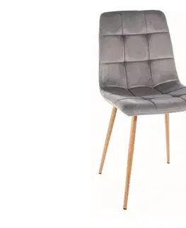 Jedálenské stoličky BIOLA D jedálenská stolička, svetlošedá 