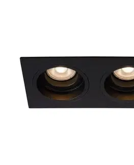 Svietidlá Lucide 22959/02/30 - Podhľadové svietidlo EMBED 2xGU10/50W/230V čierna 22959/02/30