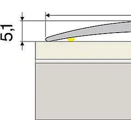 Přechodové lišty a profily Prechodový profil 80 mm, oblý (samolepiaci) | nivelácia 0 - 5 mm Buk E08