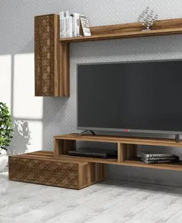 Obývacie steny TV skrinka / Obývacia stena Planet - Walnut, Walnut