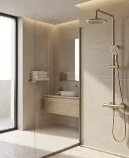 Kúpeľňové batérie REA REA - Sprchový set Foss Clif Brush Gold REA-P3913