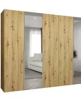 Šatníkové skrine Skriňa Alicante II 300 artisan strieborný