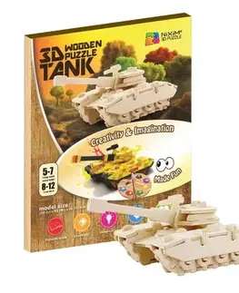 3D puzzle 3D Creative Drevené 3D puzzle Tank