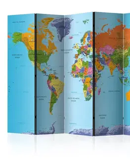 Paravány Paraván Colourful Geography Dekorhome