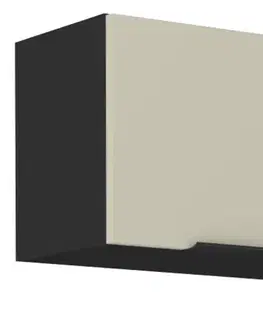 Kuchynské horné skrinky KONDELA Araka 60 GU-36 1F horná kuchynská skrinka kašmír / čierna