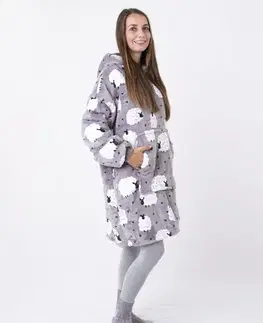 Dámske mikiny MKLozkoviny.sk Baránková mikina mikroplyš – Ovečky veľkosť M
