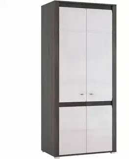 Šatníkové skrine Skriňa Sevilla Typ 20 90 cm nórská borovica/ biela